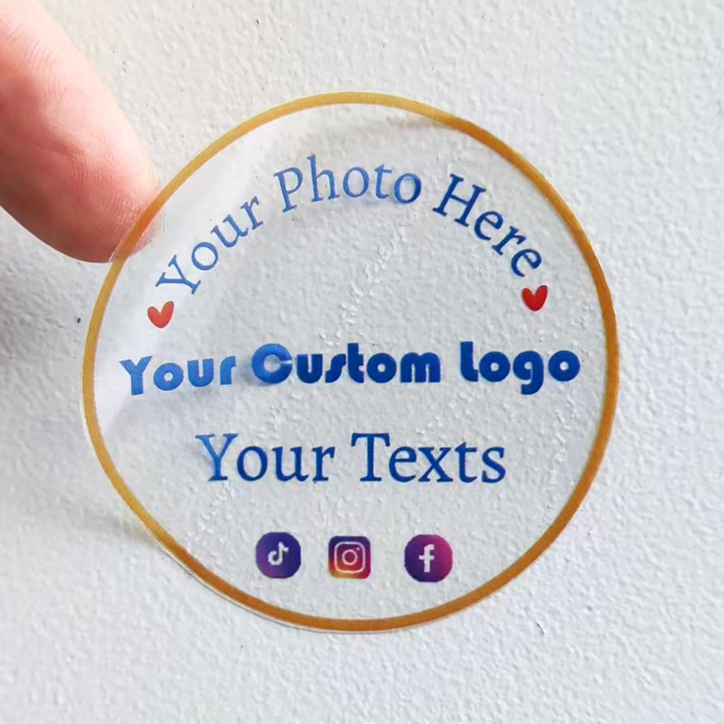 Transparent Stickers 2" x 2" (Un-laminated)